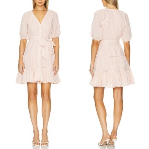 Veronica Beard Dresses & Skirts - VERONICA BEARD Dewey Tiered A-Line Mini Dress Pink Haze